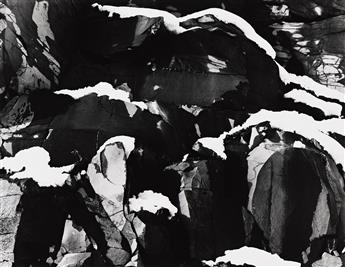 BRETT WESTON (1911-1993) Snow on Rock Wall, The Dalles, from the Oregon Portfolio. 1970; printed 1975.                                           